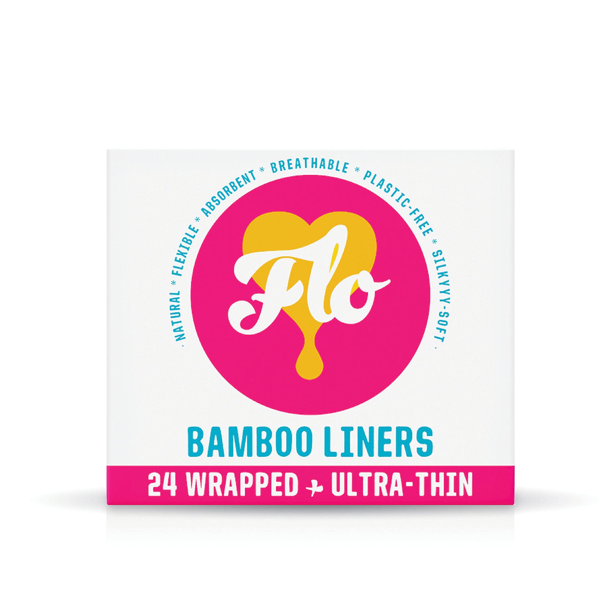 FLO - Organic Bamboo Daily Panty Liners, Plant-Based Cotton, Biodegradable