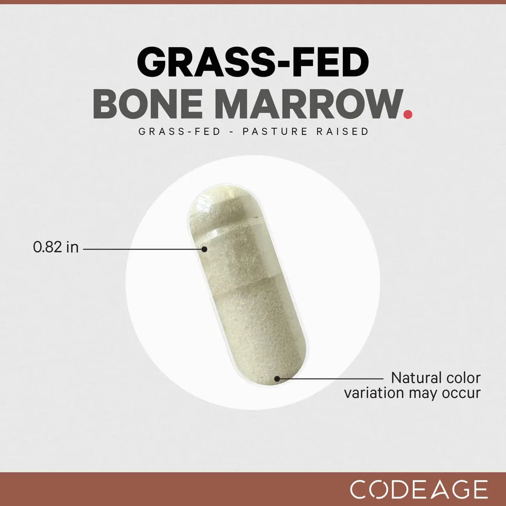Codeage Grass Fed Bone Marrow, Full Spectrum Whole Bone Extract Codeage