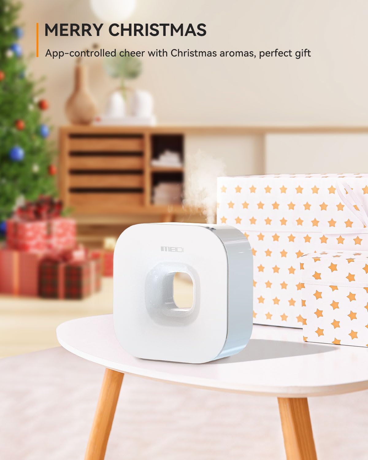 MEIDI Waterless Essential Oil Diffuser - Bluetooth Cordless Aromatherapy Diffuser with App Control - AB Mystery