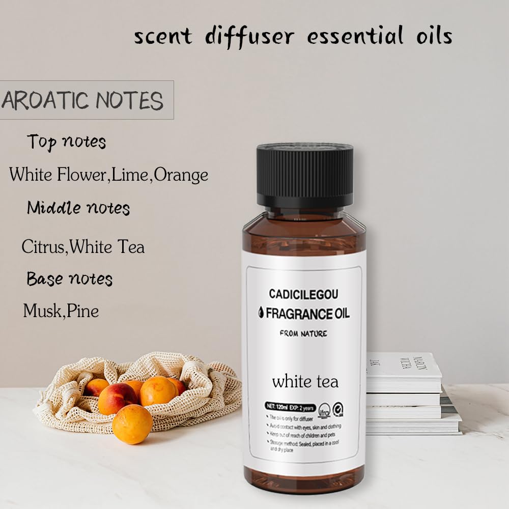 White Tea Essential Oils for Diffuser Hotel Collection - 100% Pure Orange Essential Oil Aromatherapy Oil - AB Mystery