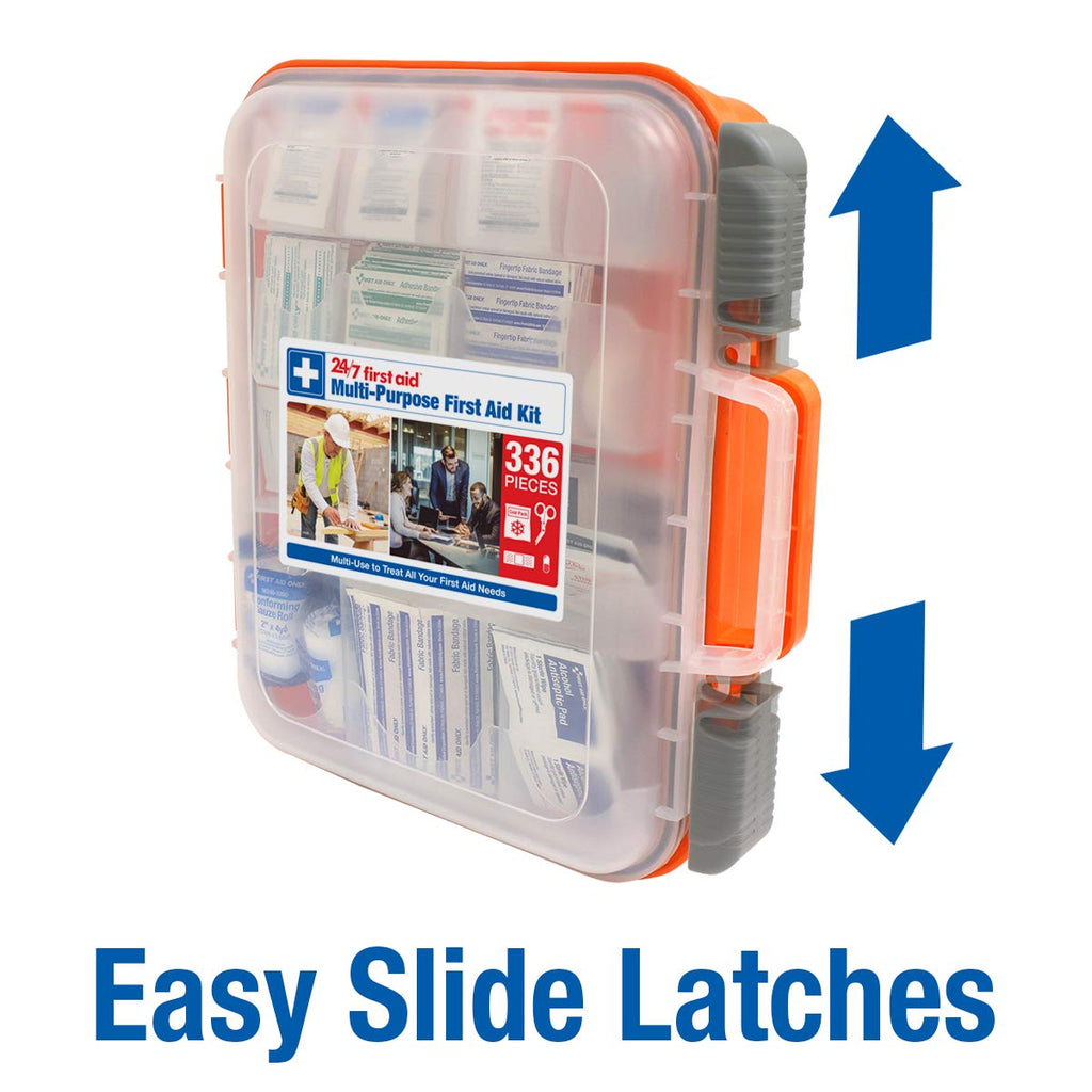 336 Piece First Aid Kit, Plastic Case - AB Mystery