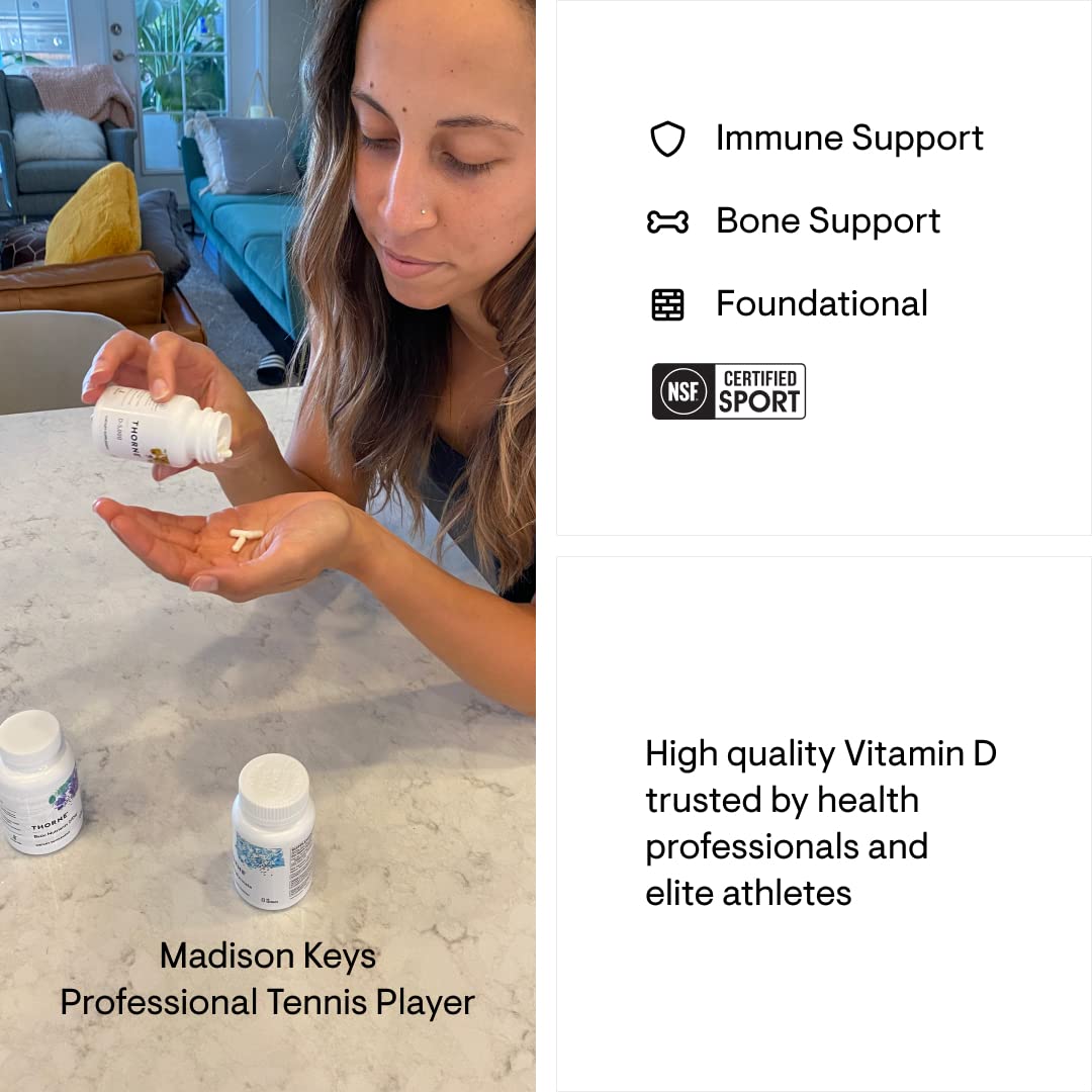 THORNE Vitamin D-5000 - Vitamin D3 Supplement - Support Healthy Bones, Teeth - AB Mystery