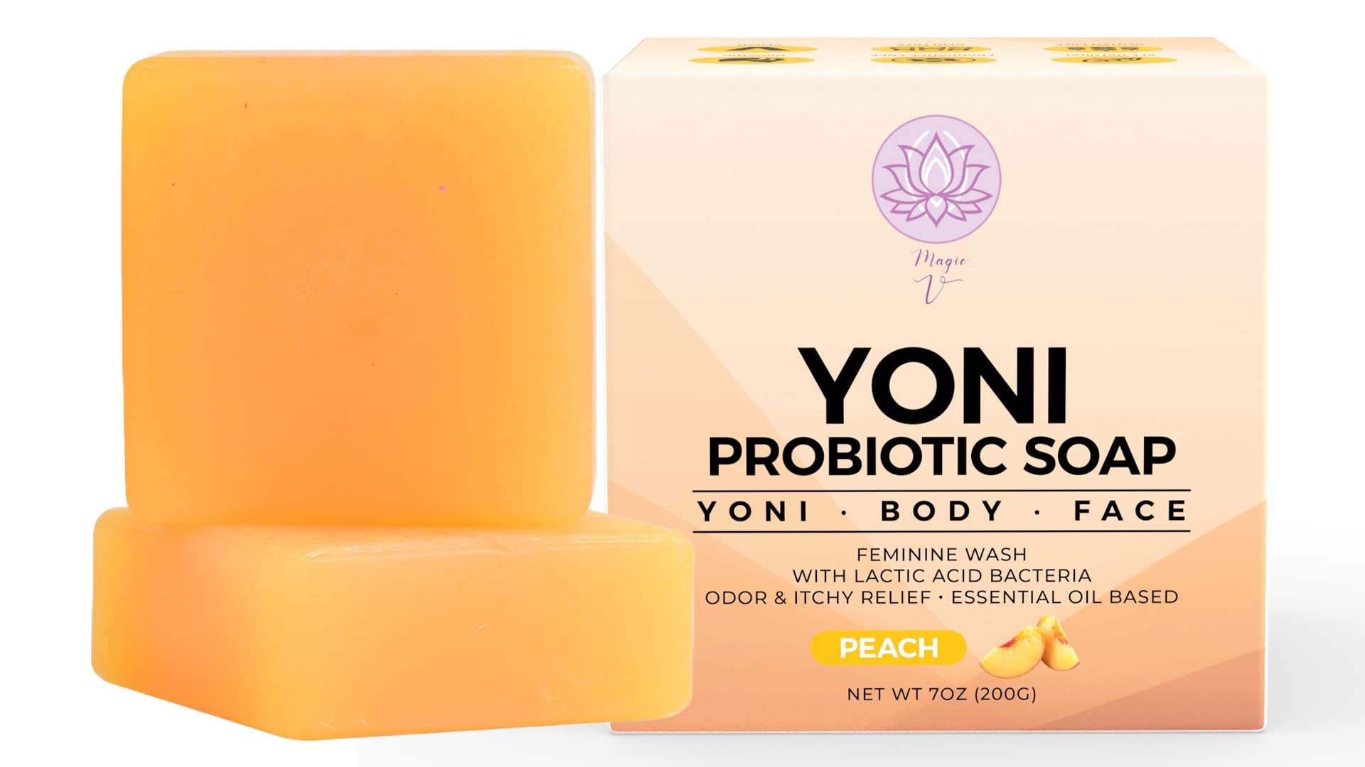 Magic V Steam Probiotic 2 Yoni Soap Bars Feminine Wash and Vaginal Wash Vaginal Odor Eliminator PH - AB Mystery