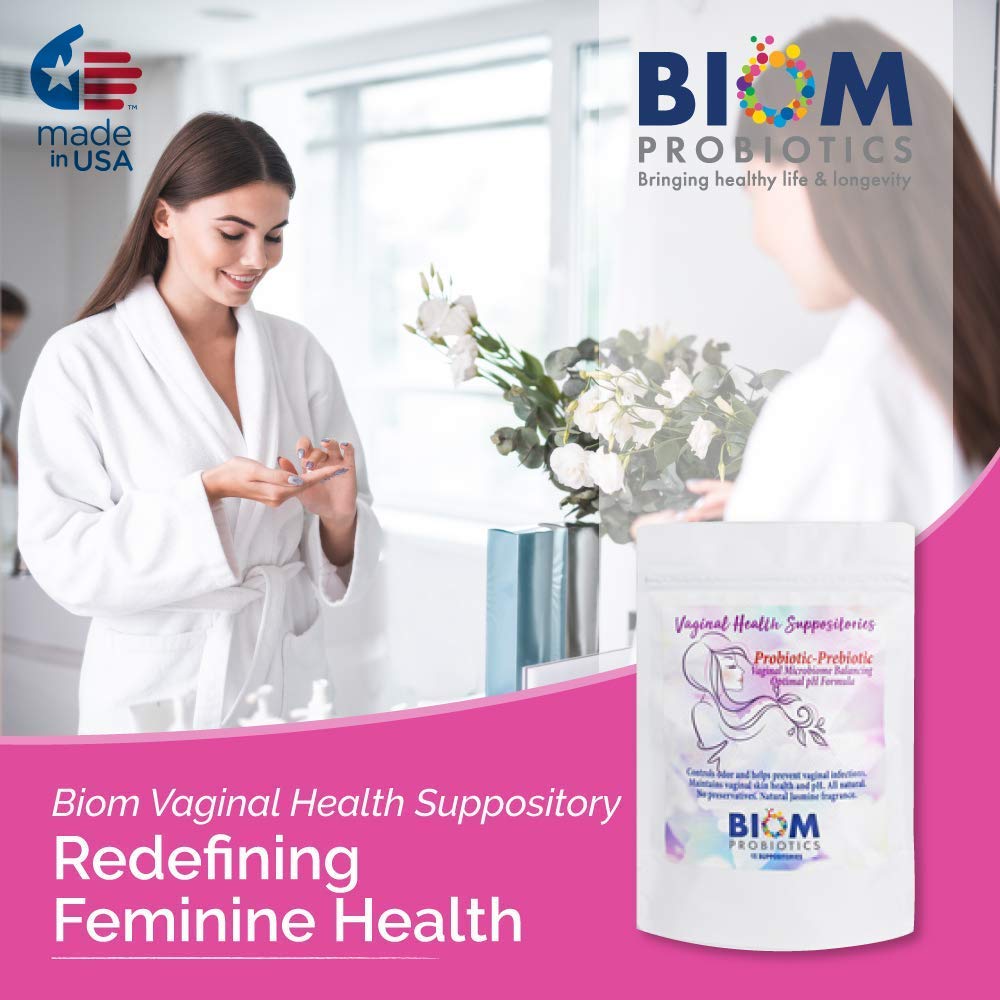 Biom Vaginal Probiotic Suppository: Natural Vaginal pH and Odor Control Regimen; Balance - AB Mystery