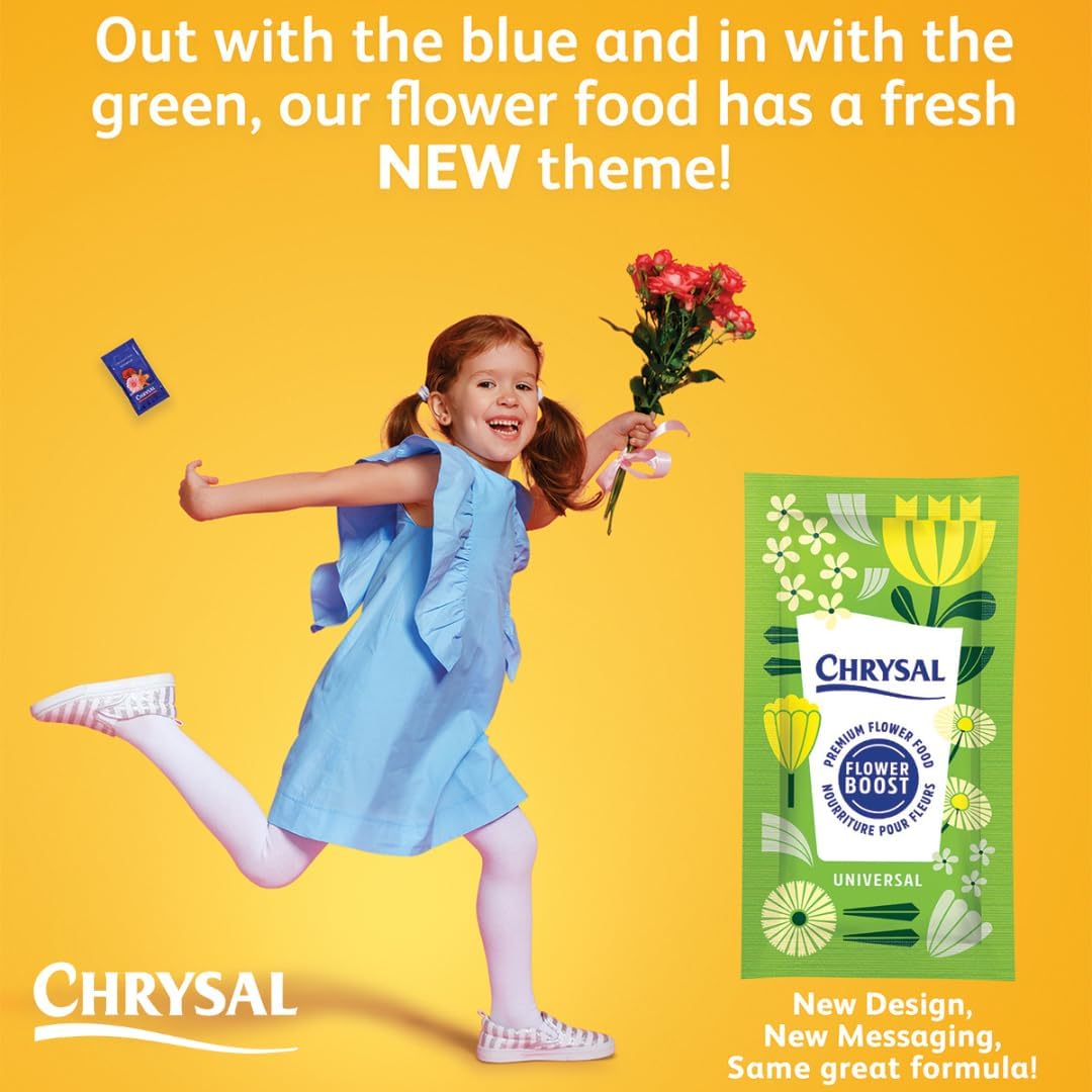 Chrysal Clear Flower Food Packets – Single Packet – Flower Arrangements & Bouquets – Floral Supplies - AB Mystery