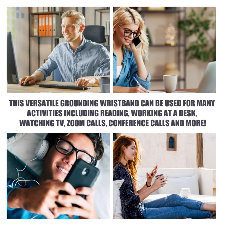 WAUZOBLE Grounding Wrist Strap, Ground Strap with 15 Ft Grounding Cord, Grounding Therapy Band - AB Mystery