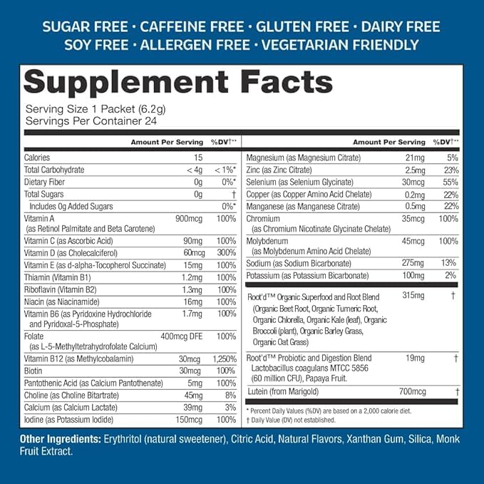 Root'd Prenatal & His Multivitamin Powder Bundle with 3X Electrolytes for Mummy & Daddy Root'd