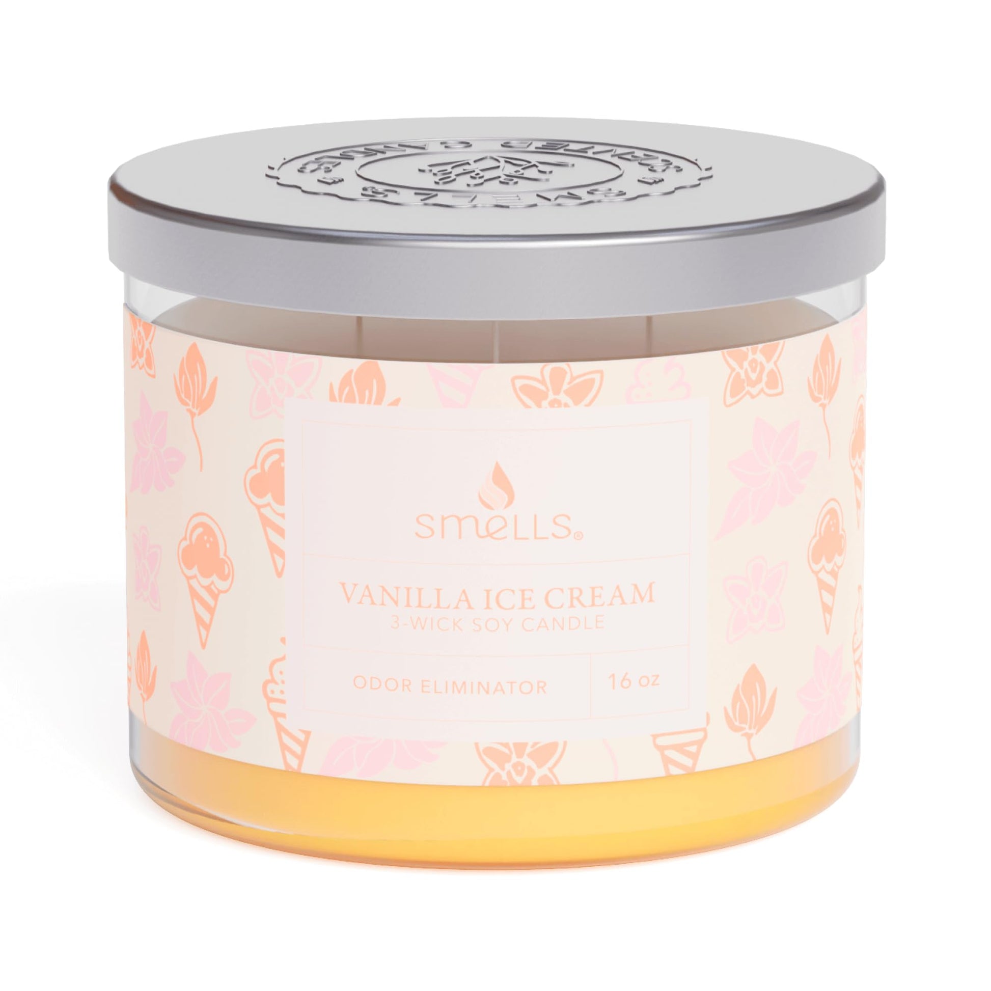 Smells - Odor Eliminator - Premium Soy Wax Jar Scented Candle 12oz. and 16oz. - 100% Cotton Single Wick - AB Mystery