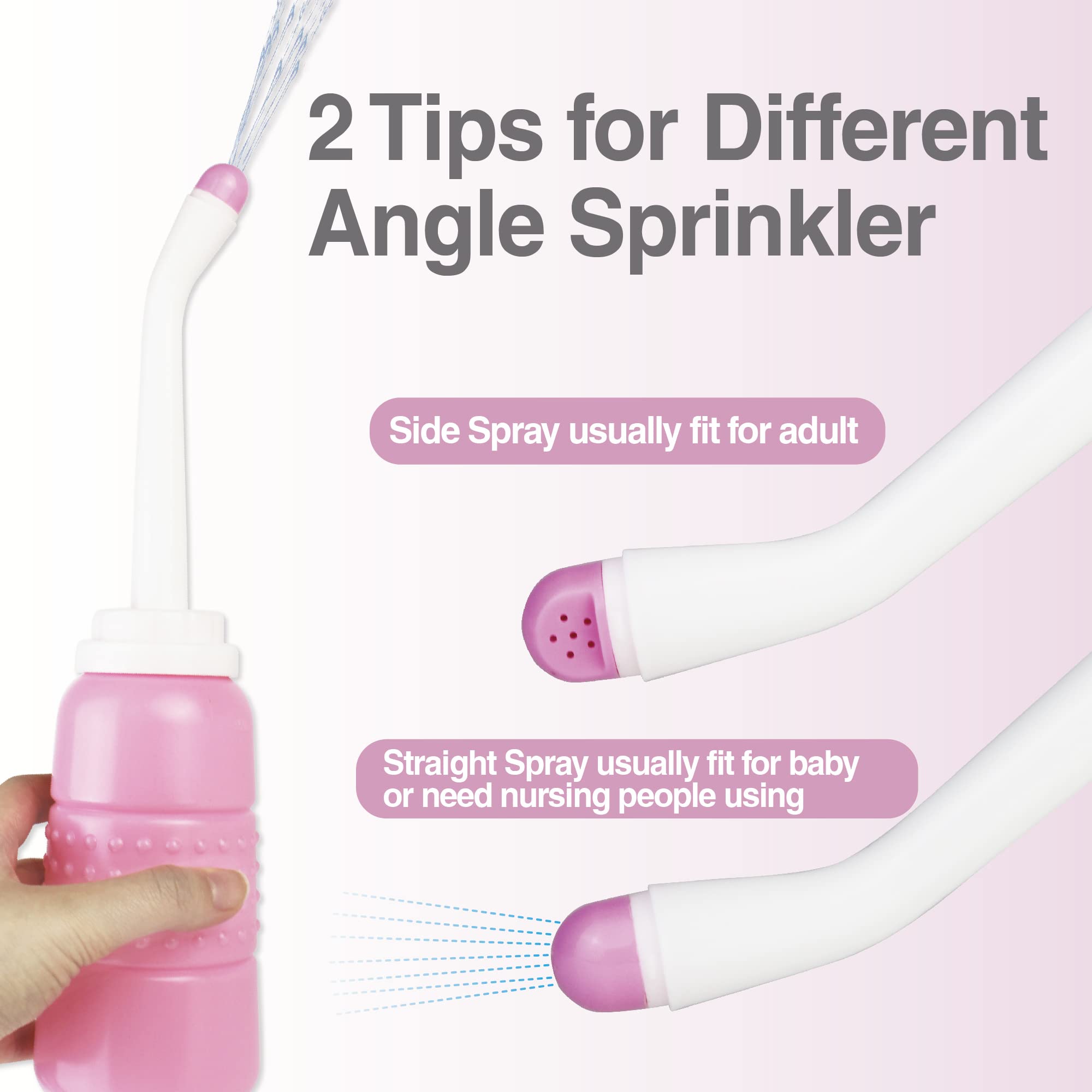 TopQuaFocus 12oz Perineal Bottle for Postpartum Care Portable Travel Peri Sprayer Bidet Postpartum - AB Mystery