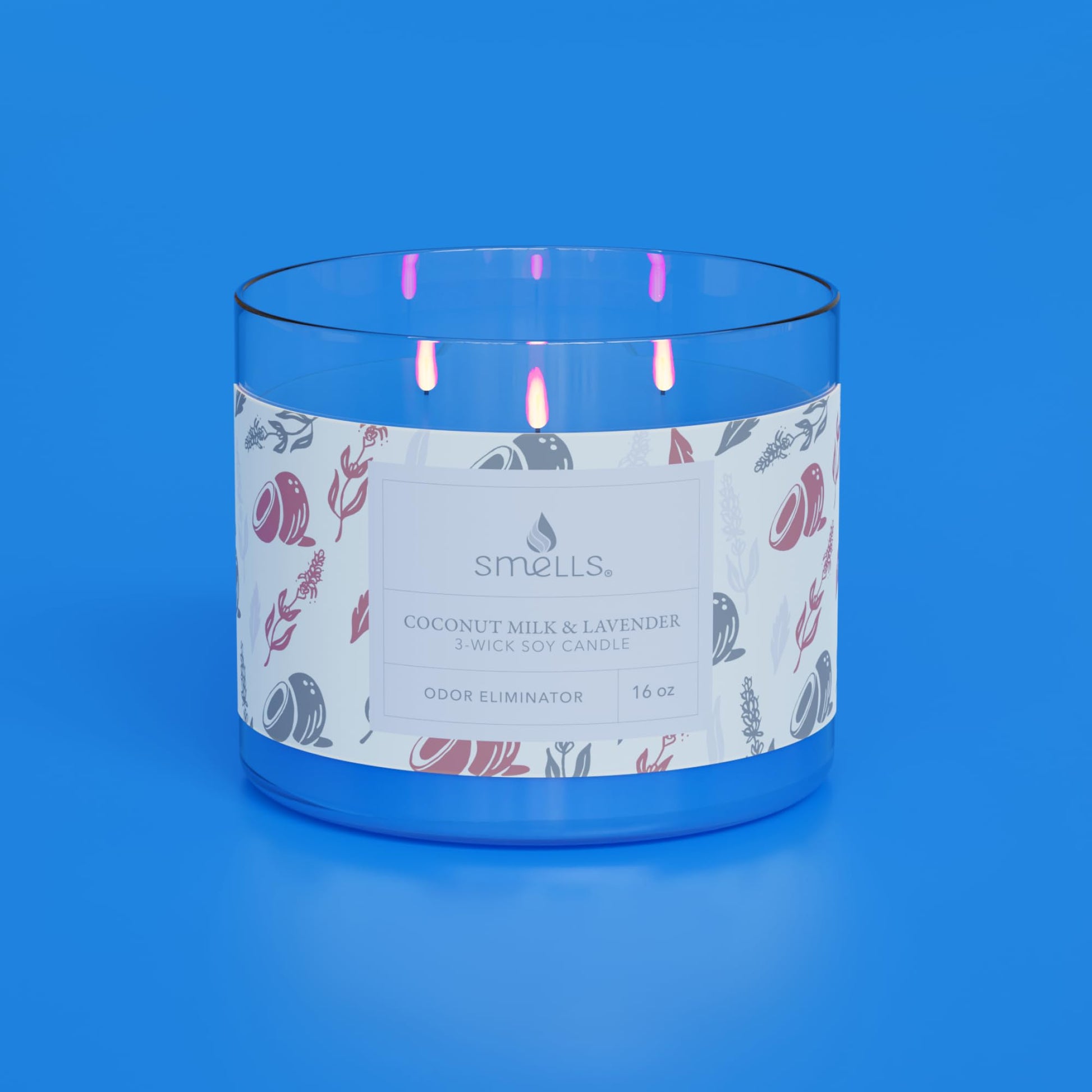 Smells - Odor Eliminator - Premium Soy Wax Jar Scented Candle 12oz. and 16oz. - 100% Cotton Single Wick - AB Mystery