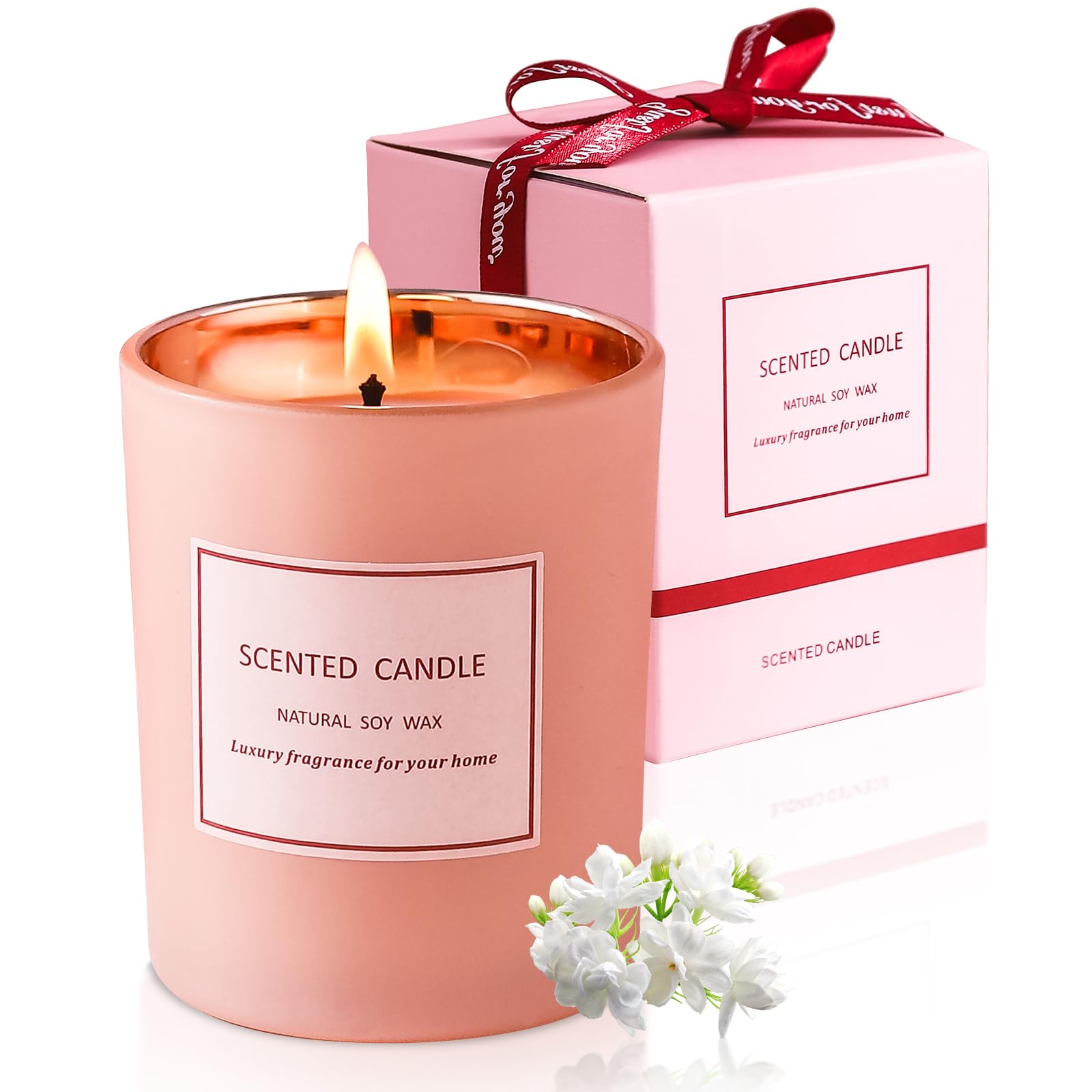 POWSHELF Scented Candle Gifts for Women, Bathroom Decor Candle for Home Scented, 5.5 Oz Jar