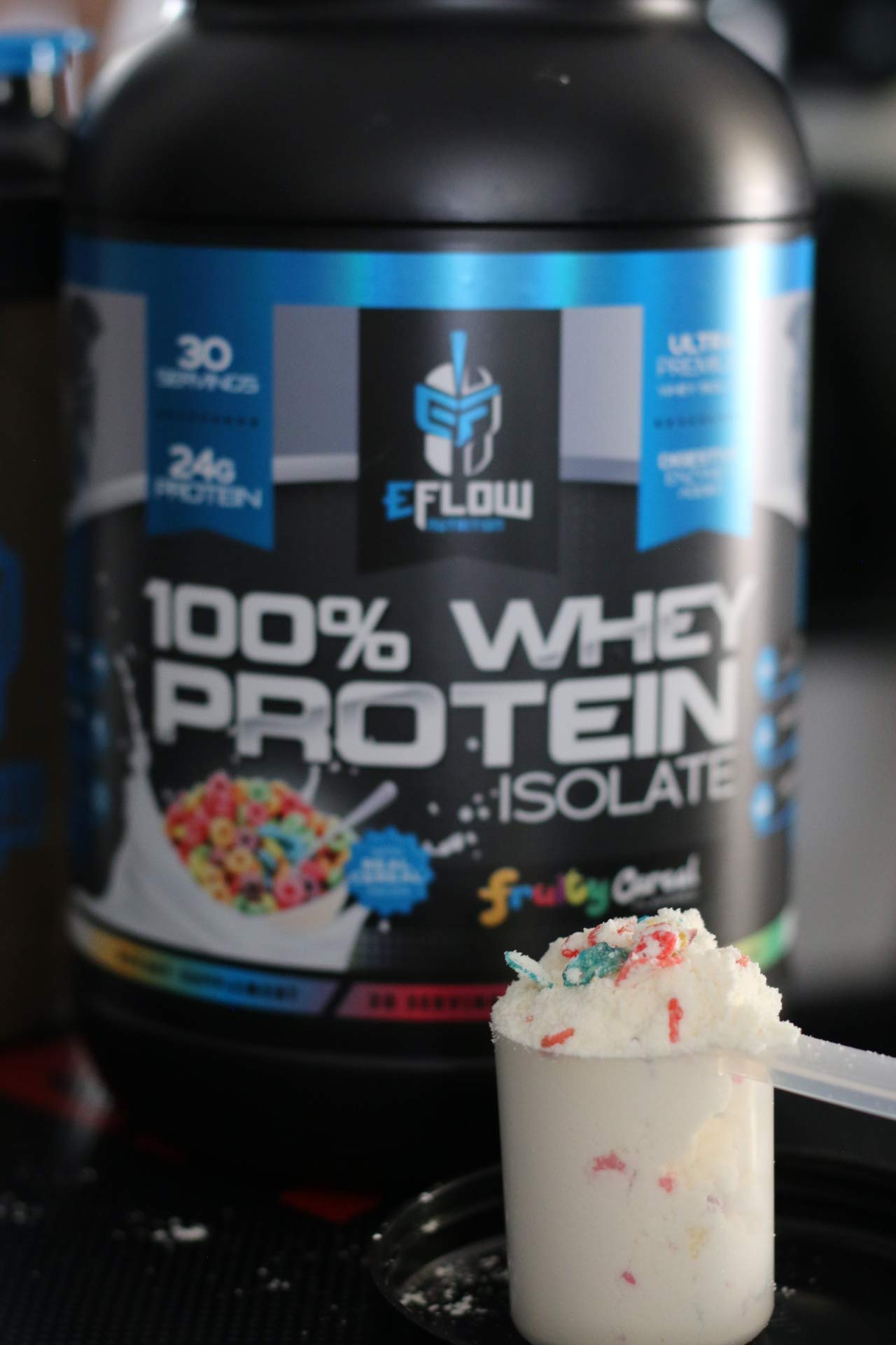eFlow Nutrition 100% Whey Protein Isolate - Gluten & Lactose-Free Digestive Enzymes - AB Mystery