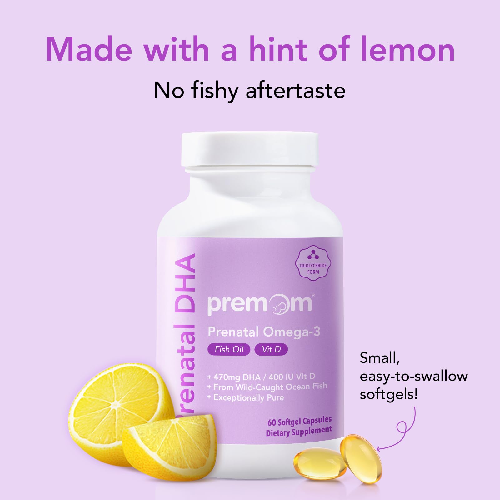 Premom Water Based Fertility Lubricant 2 Fl Oz + Prenatal DHA Fish Oil Premom