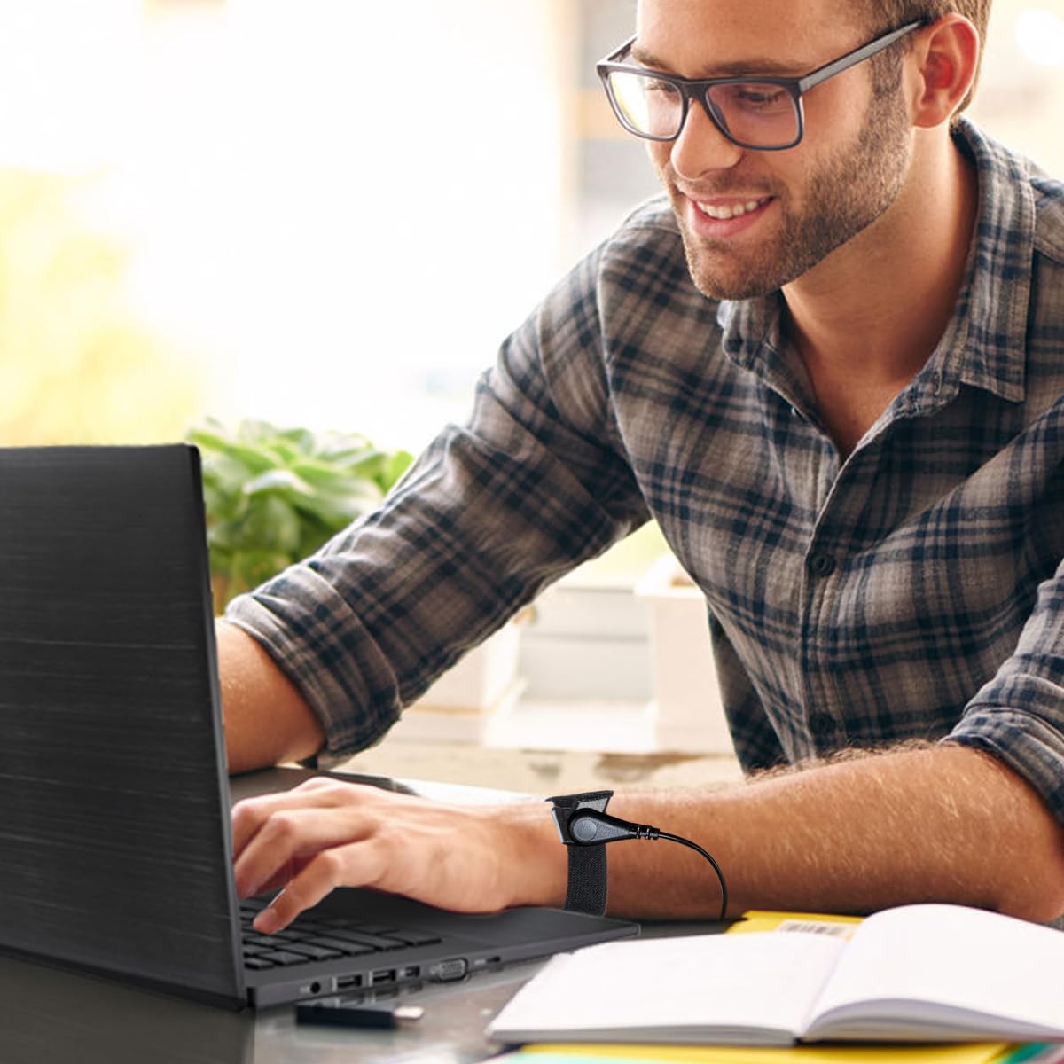 Jffszsd Grounding Wrist Strap,Grounding Cables(15ft),Anti Static Wrist Strap with 15 Feet Grounding - AB Mystery