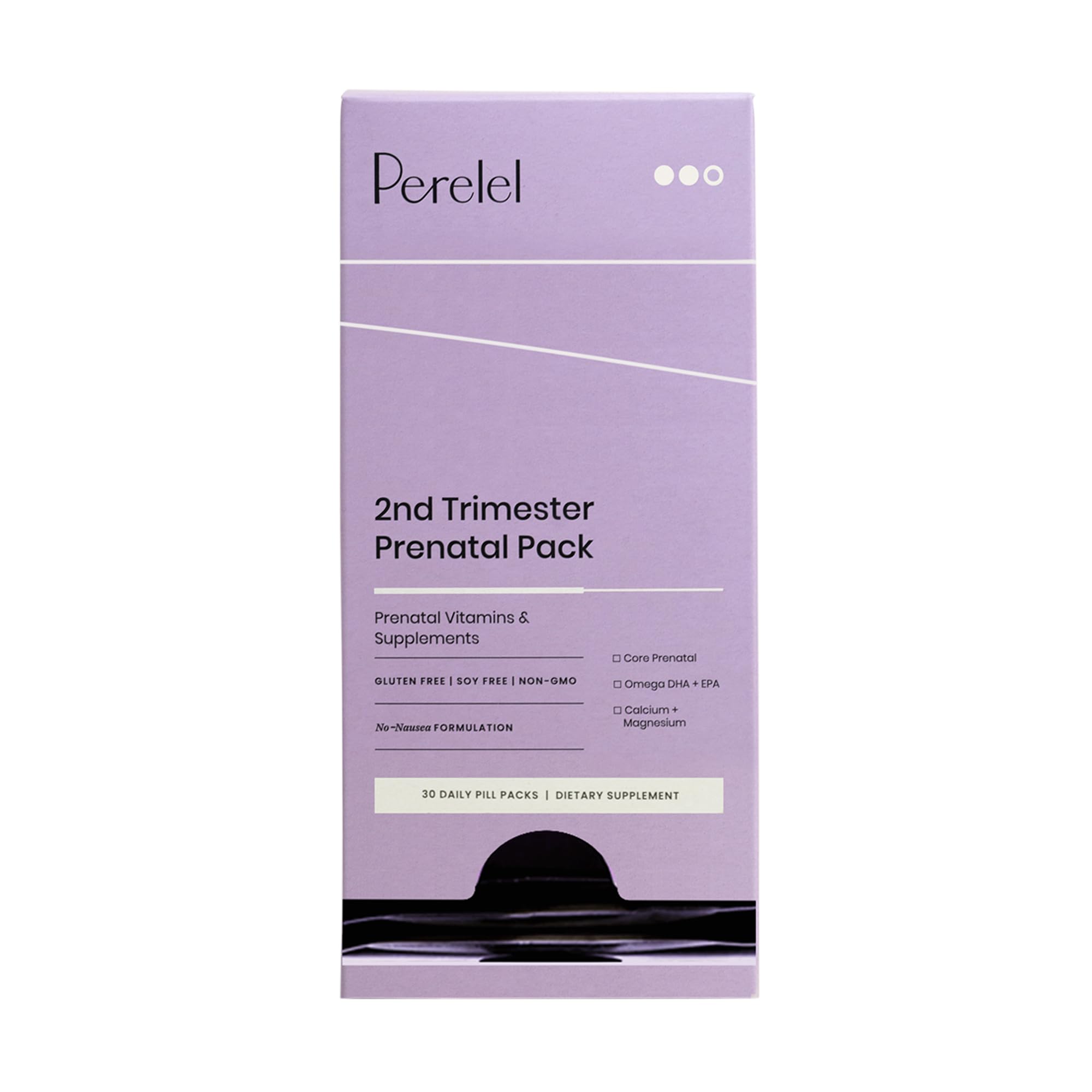 Perelel 2nd Trimester Prenatal Pack - Daily Pregnancy Vitamins - Omega DHA Prenatal Vitamins