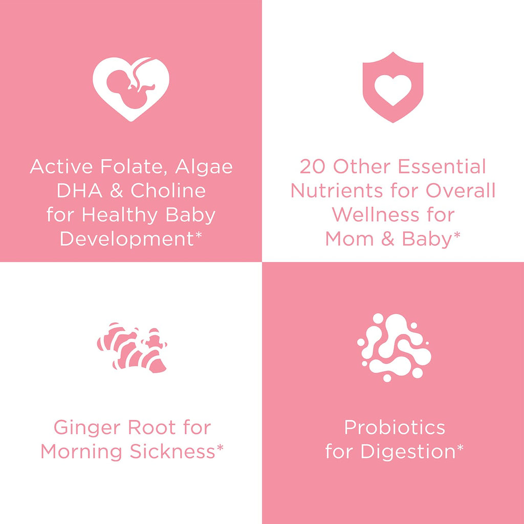 Hyland's Naturals Easy Morning Prenatal Multivitamin + Digestive Health & Morning Sickness Relief Hyland's