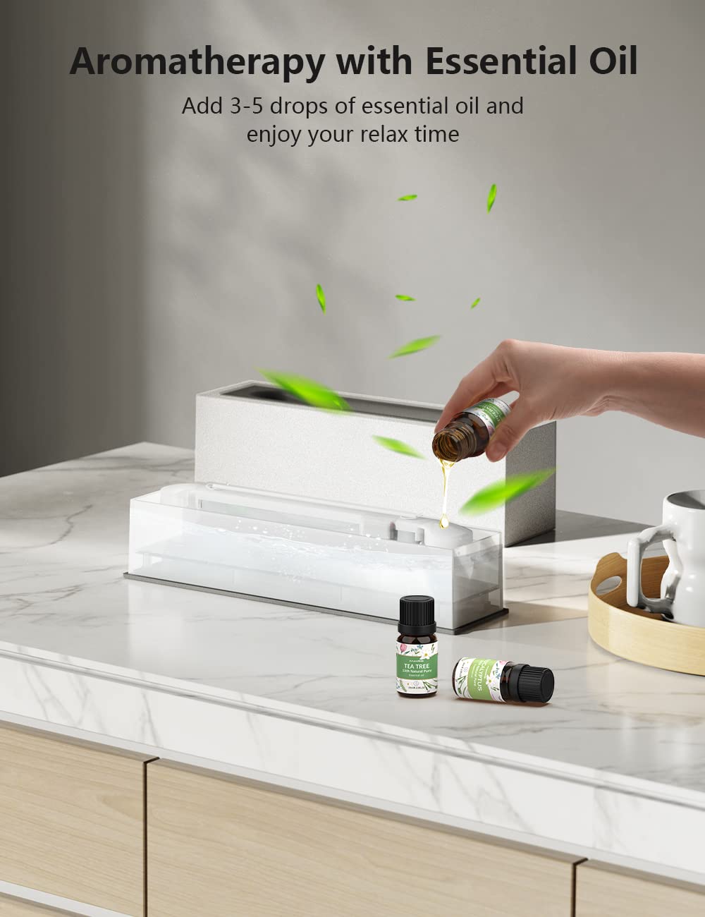 Shiawase Oil Diffuser, 200ml Flame Essential Oil Diffuser/Humidifier, Bedrock Fire Air Scent Diffuser - AB Mystery