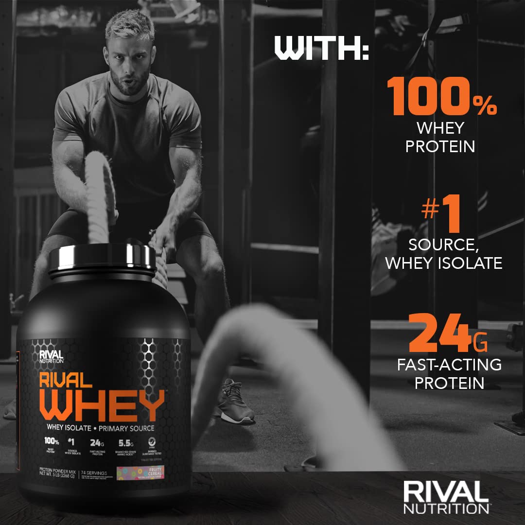 Rivalus Rivalwhey – Fruity Cereal 2lb - 100% Whey Protein, Whey Protein Isolate Primary - AB Mystery