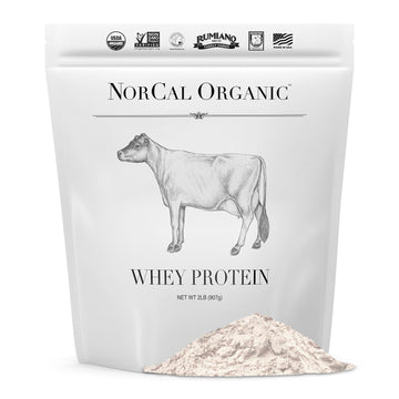 NorCal Organic Unflavored Whey Protein - 2lbs Bulk | 100% Grass-Fed, USDA Certified