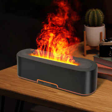 Jpord Flame Fire Essential Oil Diffuser,200ml Aromatherapy Diffuser,Fire Cool Mist Scent Diffuser