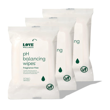 Love Wellness pH Balancing Wipes for Women | Feminine Hygiene for Cleansing with Aloe Vera