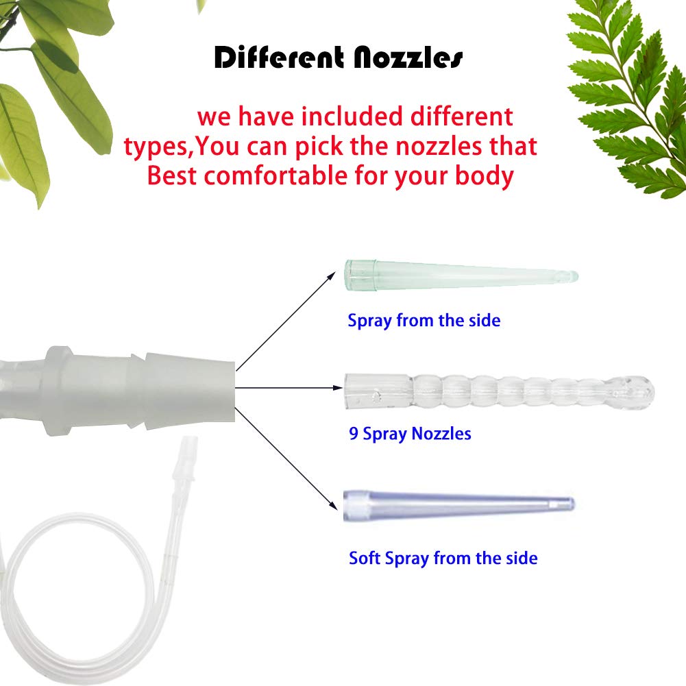 GNEGKLEAN Black Silicone Enema Bulb Kit 7.6oz Clean Anal Douche for Men Women with 19.7in - AB Mystery