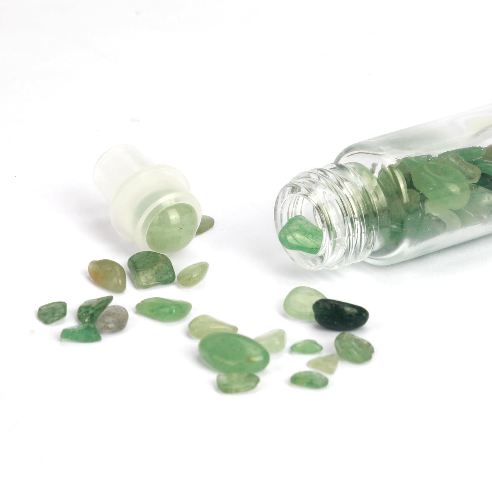 Padime 2 pcs | Premium Set | Real Jade Gua Sha Tool for Facial Skin Care + Glass Bottle for Your Oil - AB Mystery