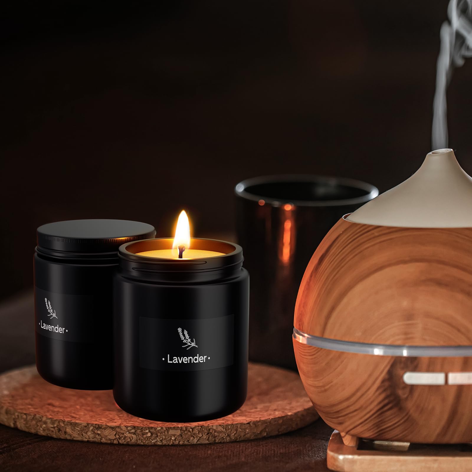 2 Pack Scented Candles for Home Scented, Strong Fragranced Aromatherapy Candles - 6 Oz - AB Mystery