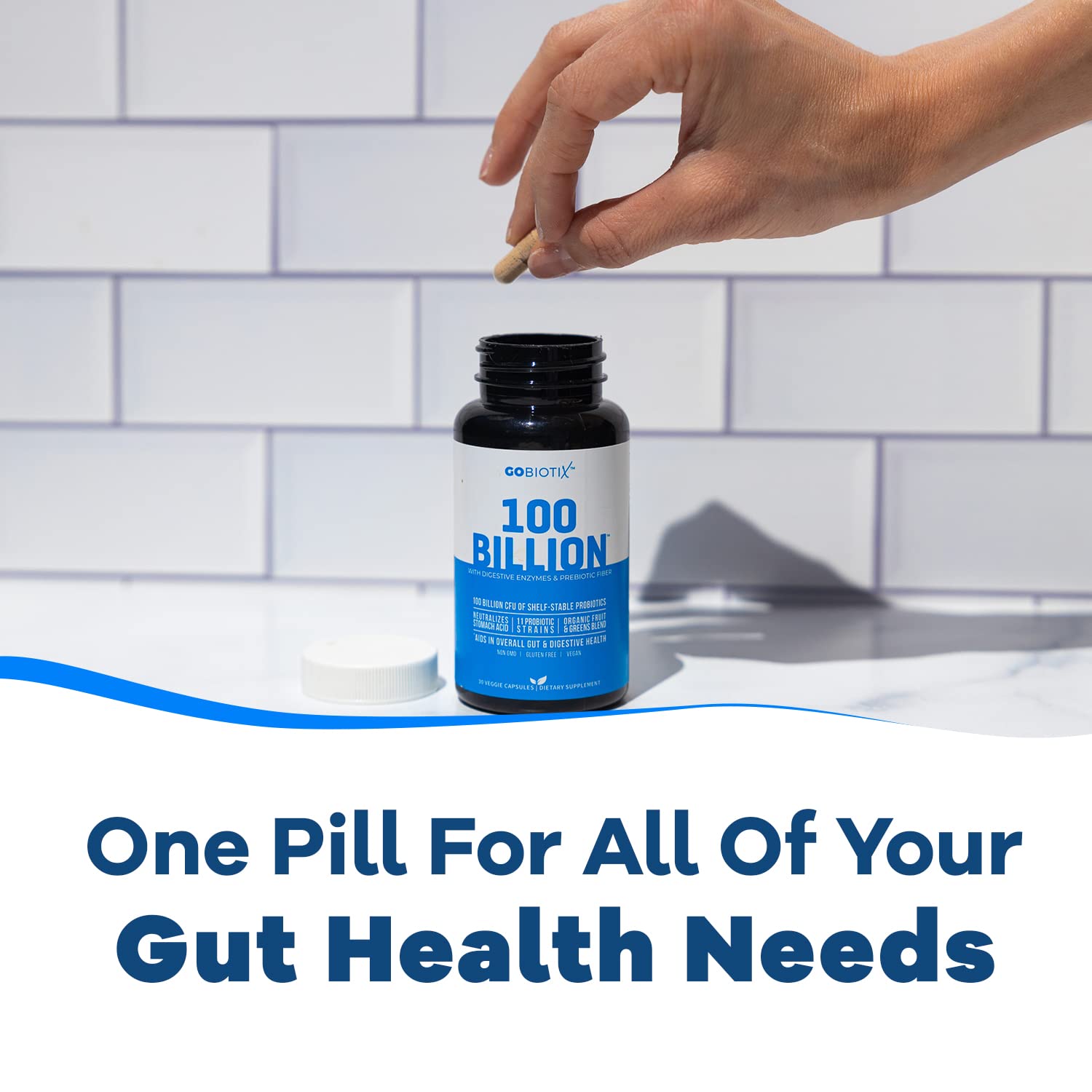 100 Billion - Probiotics and Prebiotics Supplement Pills - Digestive Enzymes and Prebiotic - AB Mystery