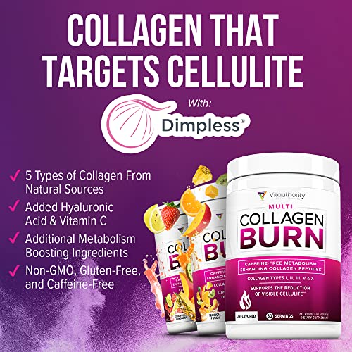 Multi Collagen Burn: Multi-Type Hydrolyzed Collagen Protein Peptides with Hyaluronic Acid - AB Mystery