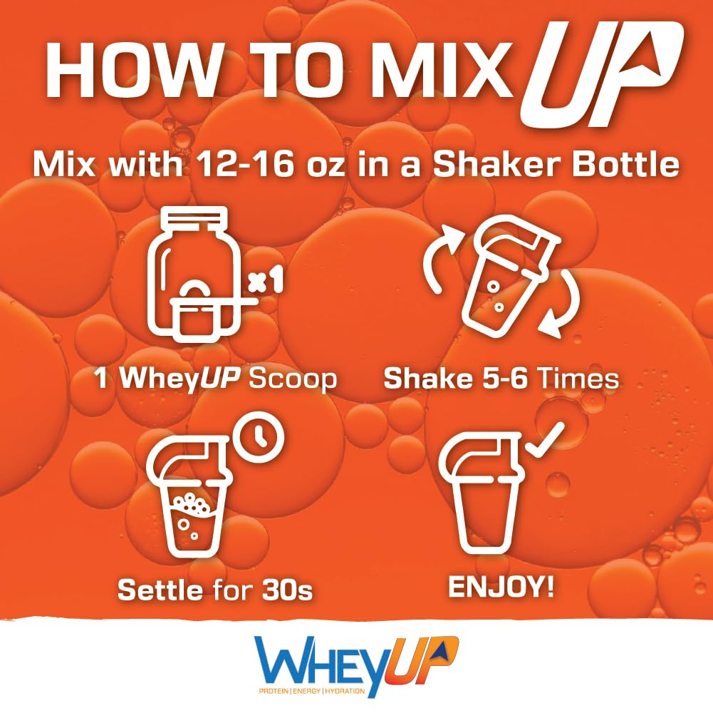 WheyUP Clear Whey Isolate Protein Powder, Blue Raspberry - 150mg Caffeine - 20 Servings - AB Mystery