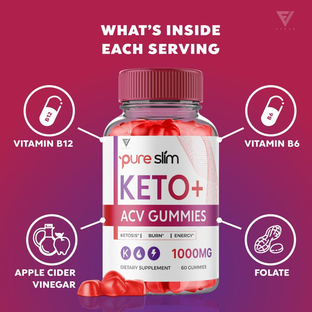 (5 Pack) Pure Slim Keto ACV Gummies, Pure Slim Keto ACV Gummies Advanced Weight Loss - AB Mystery