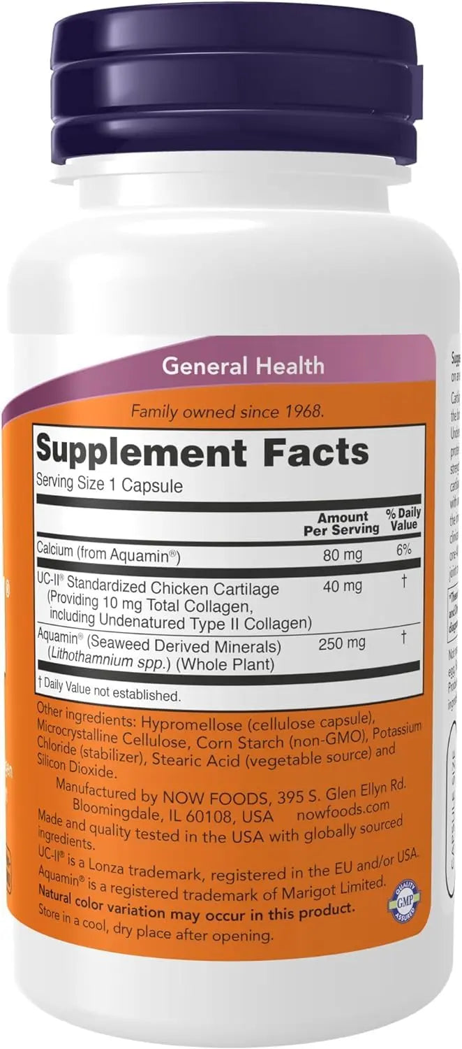 Now Supplements, UC-II Type II Collagen with Undenatured Type II Collagen, 120 Veg Capsules - AB Mystery