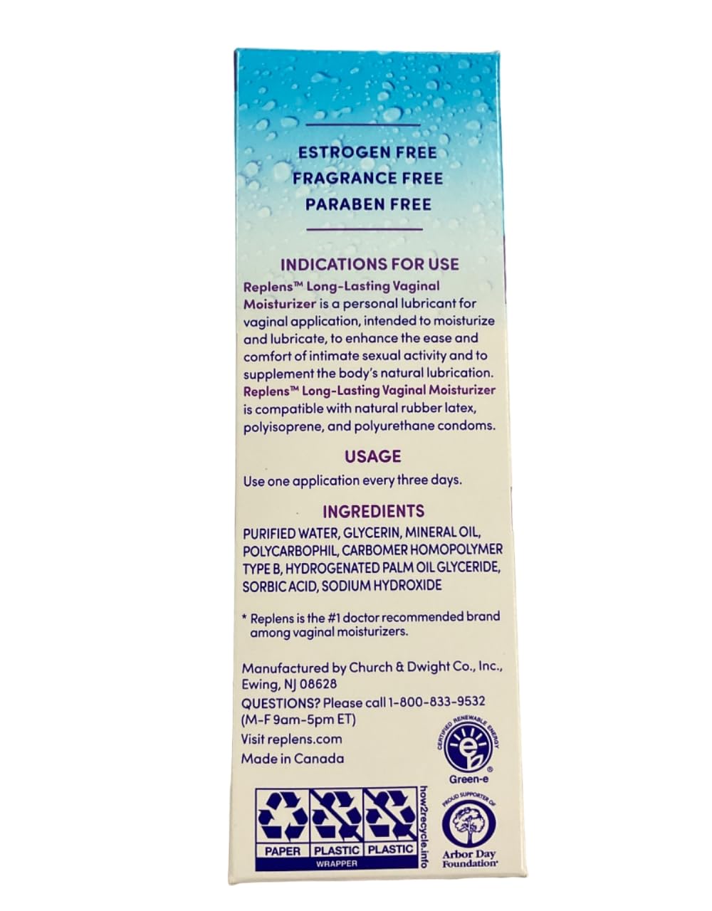 Replens Long-Lasting Vaginal Moisturizer -8 Count (Pack of 3) - AB Mystery