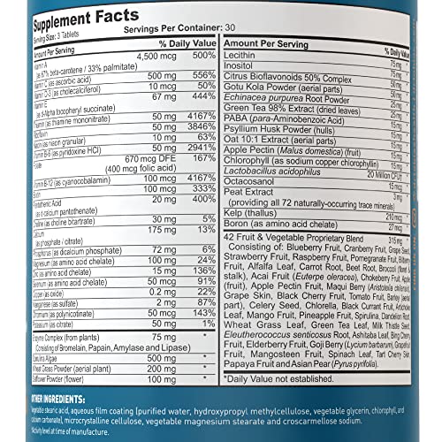 Dr. Tobias Adult Multivitamin for Women & Men, Energy & Immune Support from 42 Fruits - AB Mystery