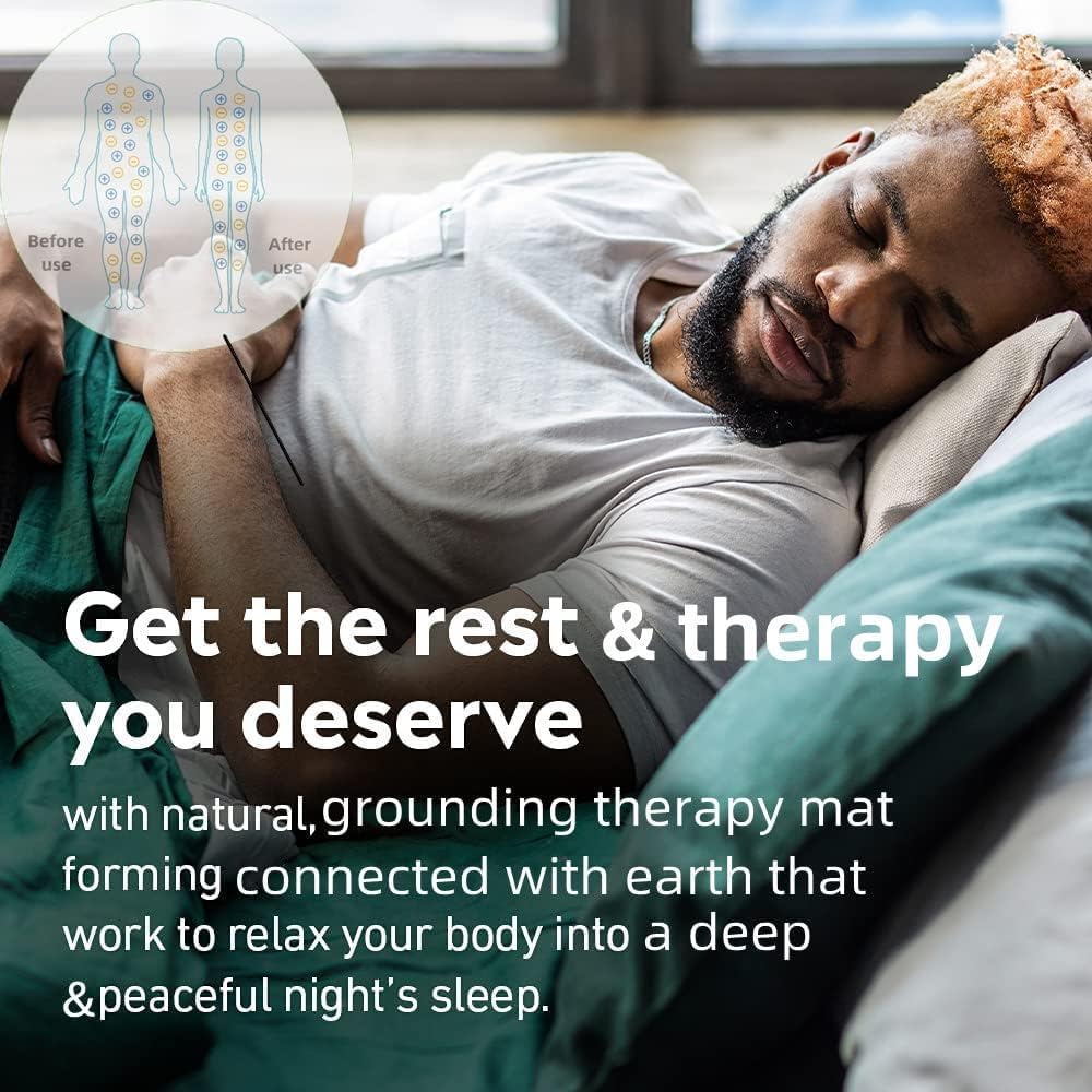 Grounding Mat for Sleeping, Grounding Sheet forBed, Earth Mat Connected for Pain Relief - AB Mystery