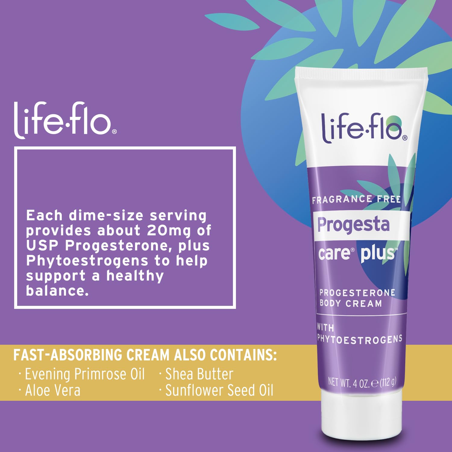 Life-Flo Progesta-Care Plus, Progesterone Cream for Women with 20mg USP Progesterone & Phytoestrogens - AB Mystery