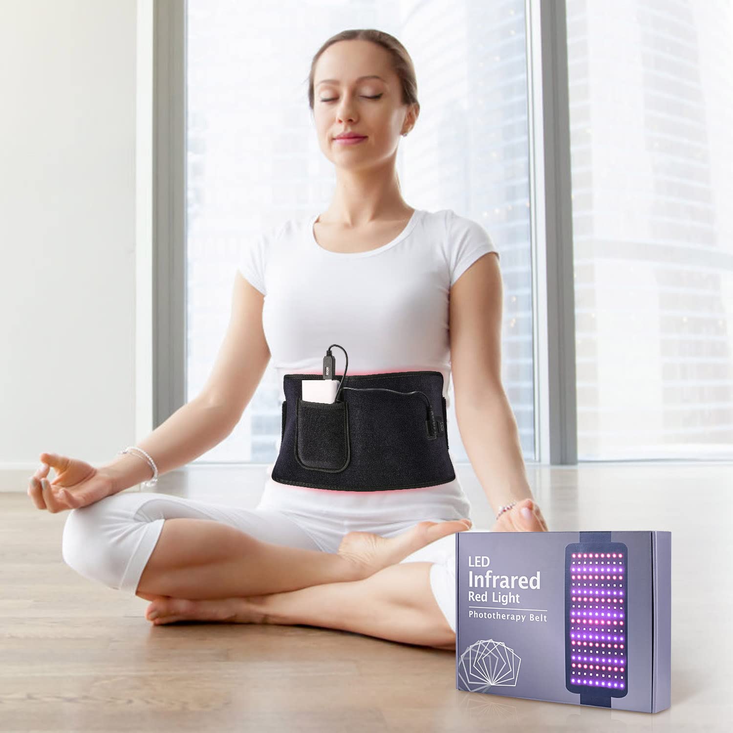 LPSAFP Red Light Therapy Belt for Body, Wearable Device with Blue, red and Near Infrared Light - AB Mystery