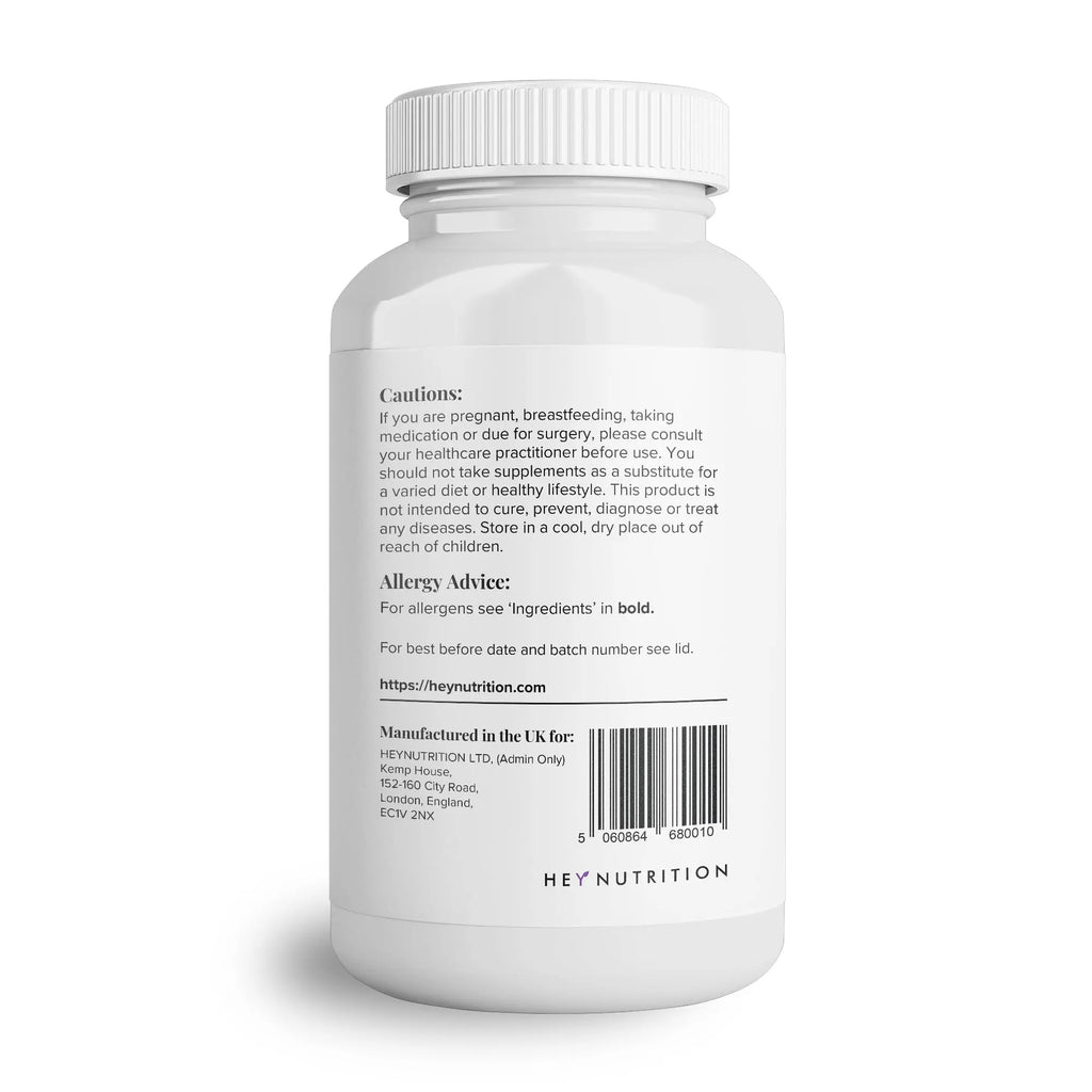 Hey Nutrition Collagen Complex Hyaluronic Acid & Sea Kelp Vitamin E, C, Biotin - Healthy Nails, Skin, Hair Joints Metabolism - AB Mystery