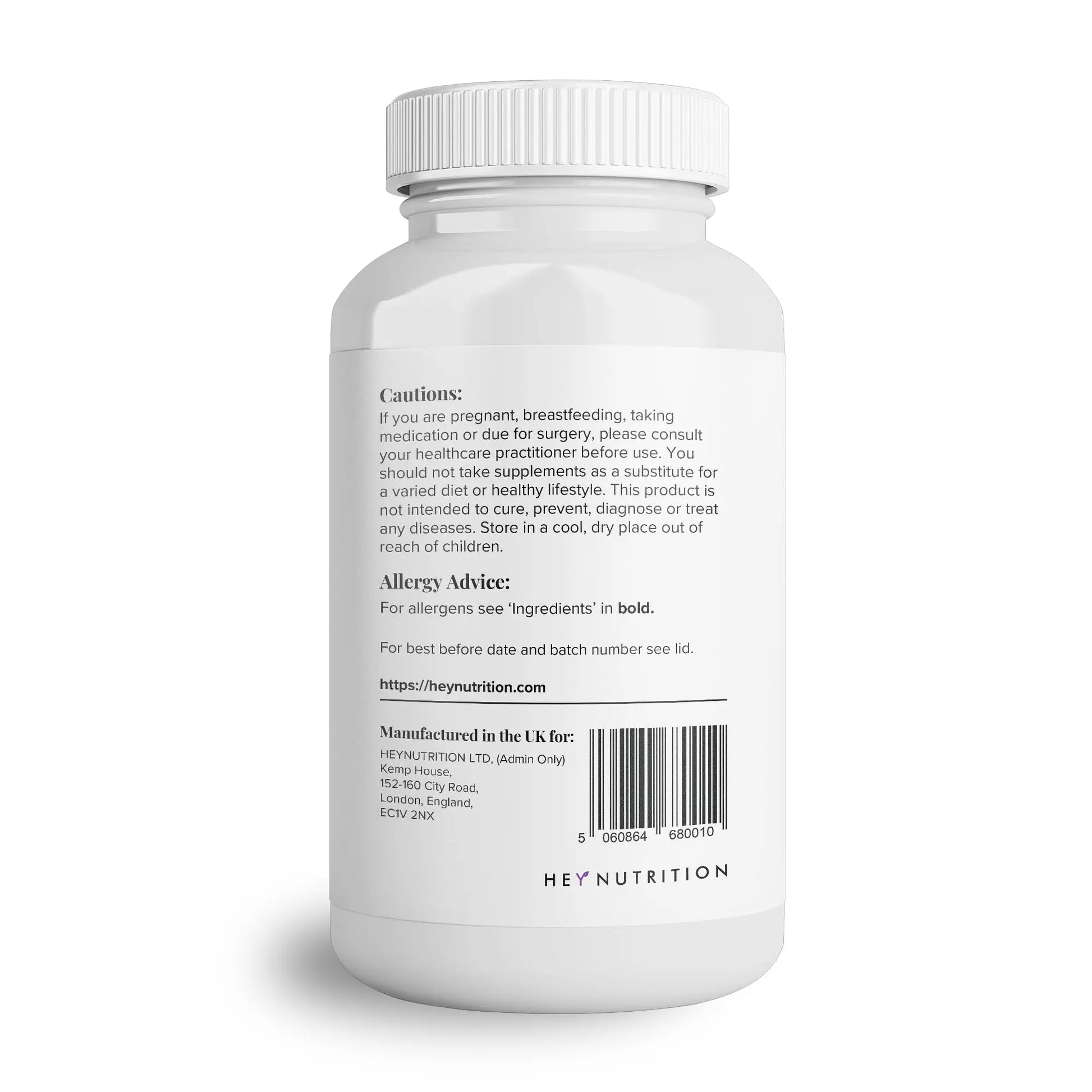 Hey Nutrition Collagen Complex Hyaluronic Acid & Sea Kelp Vitamin E, C, Biotin - Healthy Nails, Skin, Hair Hey Nutrition