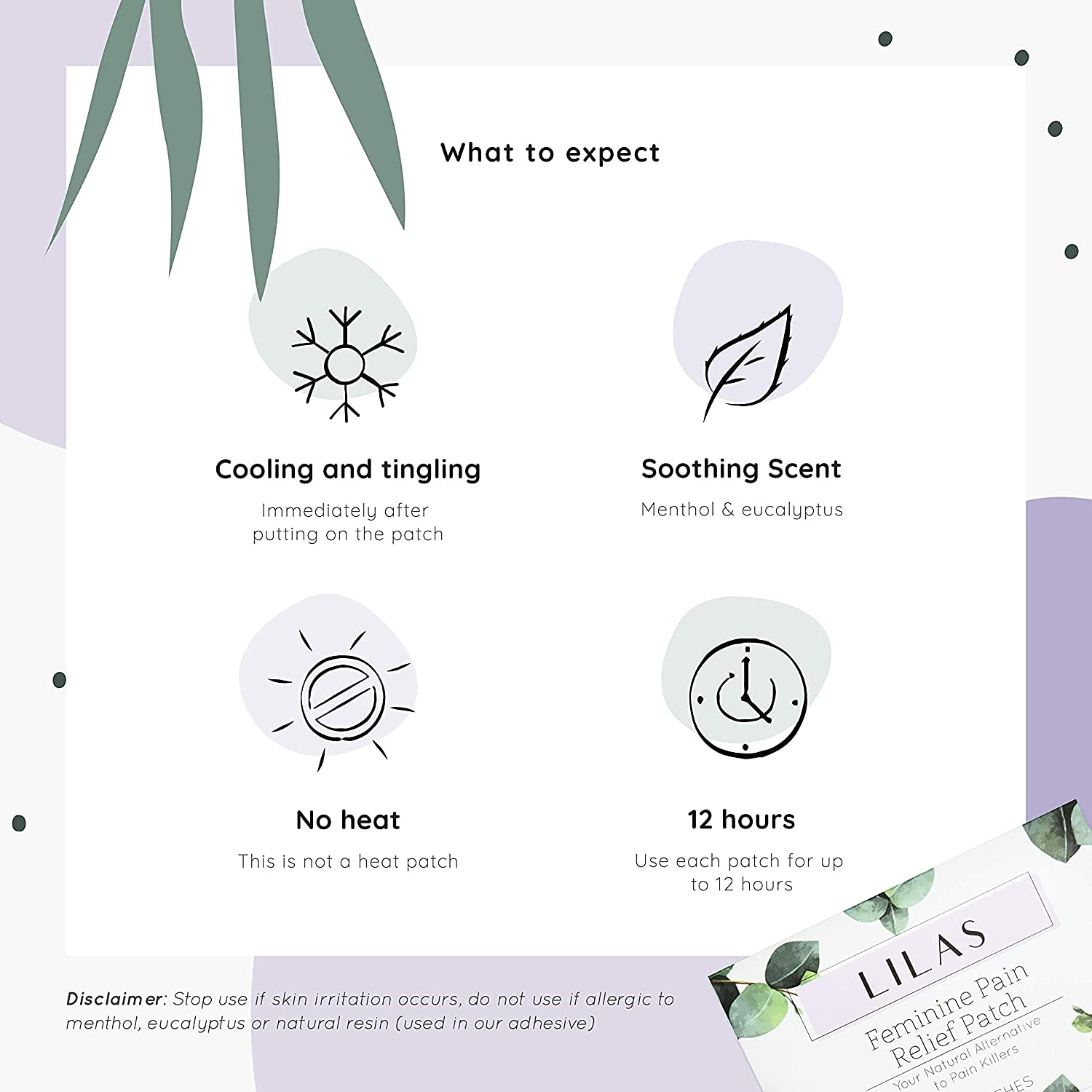 LILAS Period Cramps Pain Relief Patch - Pack of 5 - AB Mystery