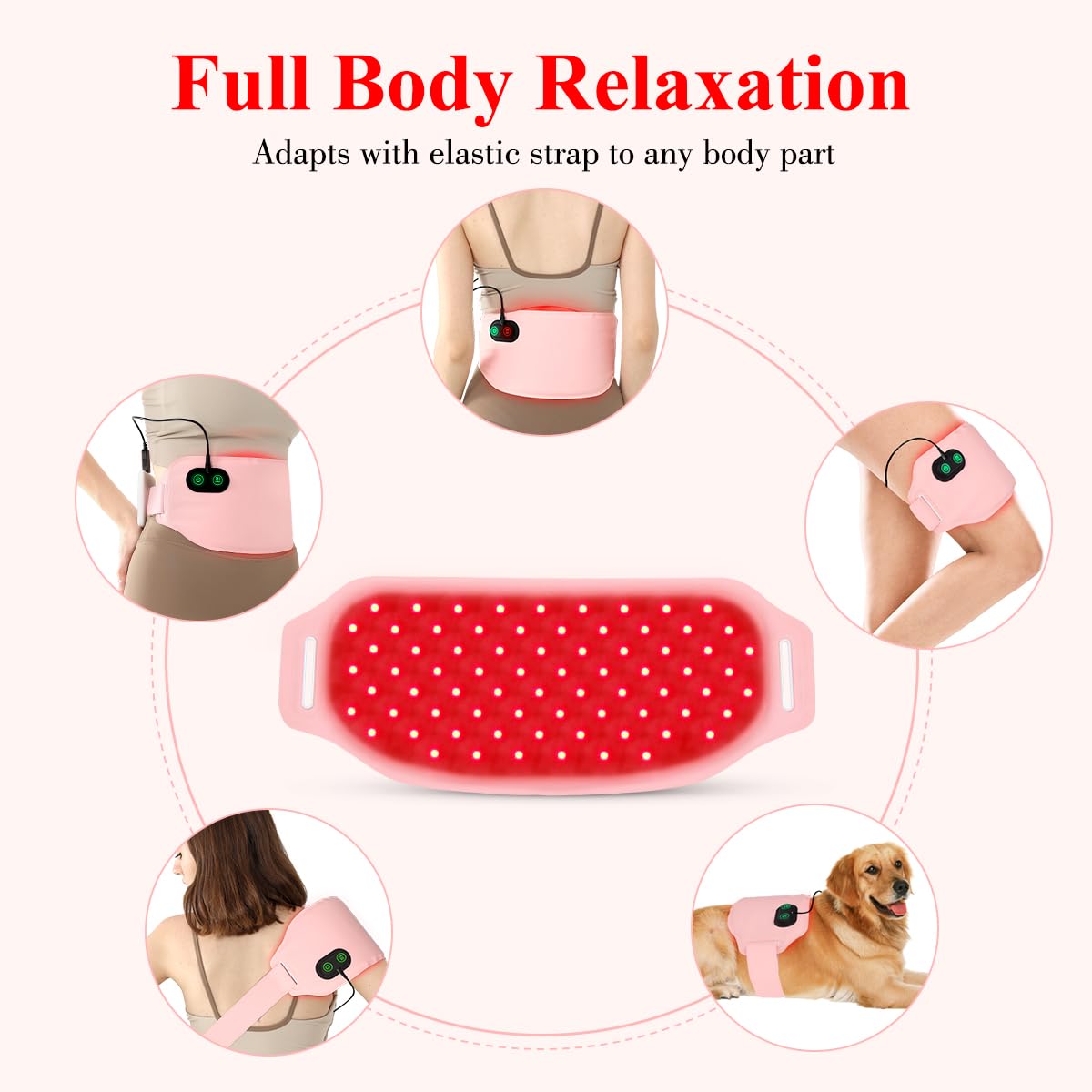 Red Light Therapy Belt for Body, Infrared Light Therapy for Pain Relief, Waterproof Red Light Therapy - AB Mystery