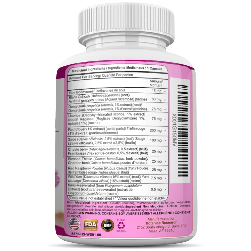 Menopause Relief Support For Hot Flashes Nights Sweats Hormonal Balance Support Supplement - AB Mystery