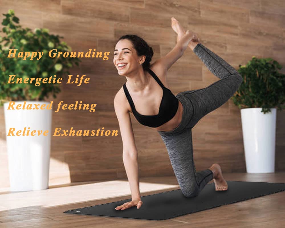 WAUZOBLE Grounding Mat, Grounding Bed Foot Mat with 1 Grounding Cord Indoor Mat Improving - AB Mystery