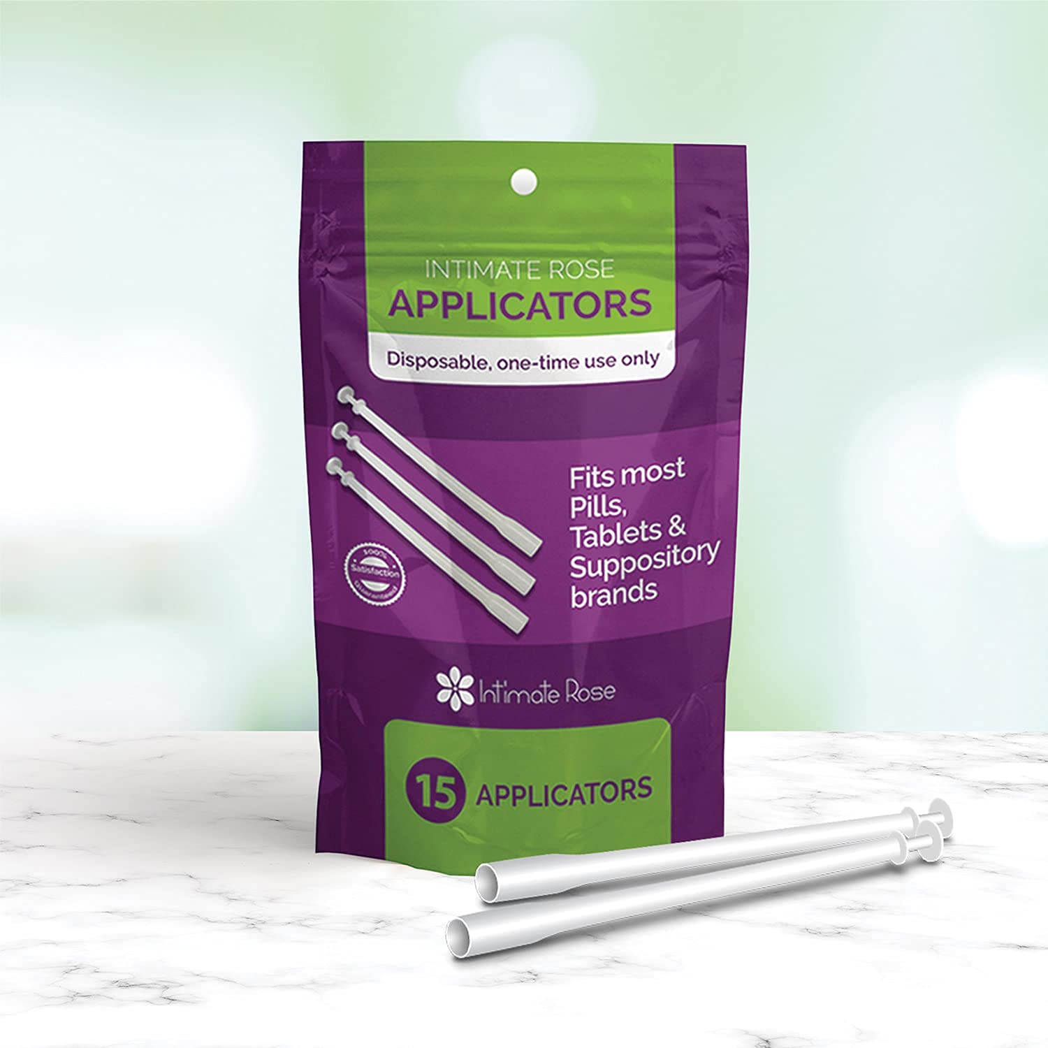 Intimate Rose 15 Count Vaginal Suppository Applicator - Fits Most Boric Acid Suppositories & Vaginal - AB Mystery