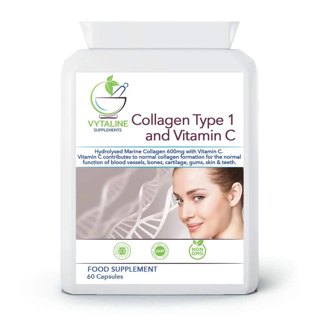 Marine Collagen Supplement for Women with Vitamin C - High Strength 600mg of Pure Hyaluronic VYTALINE