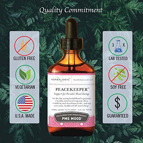 Herbalogic - Peacekeeper Liquid Herb Drops - Reduces PMS Related Mood Swings - Based - AB Mystery
