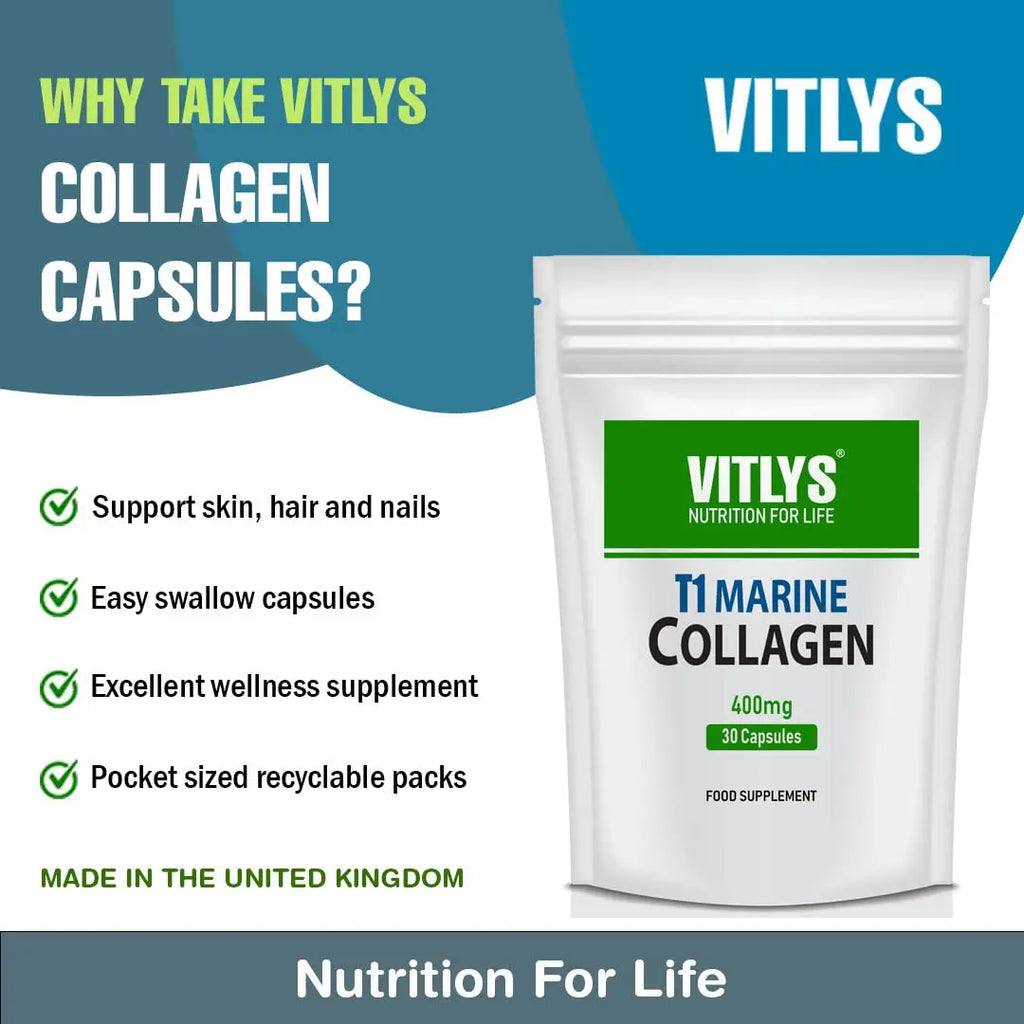 Optimum Marine Collagen 30 Capsules - 1 Month Supply - One Per Day Hydrolysed Collagen - AB Mystery