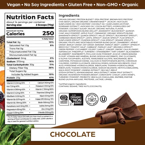 Orgain Organic Perfect Meal Replacement Protein Powder, Chocolate - 25g Plant Based - AB Mystery