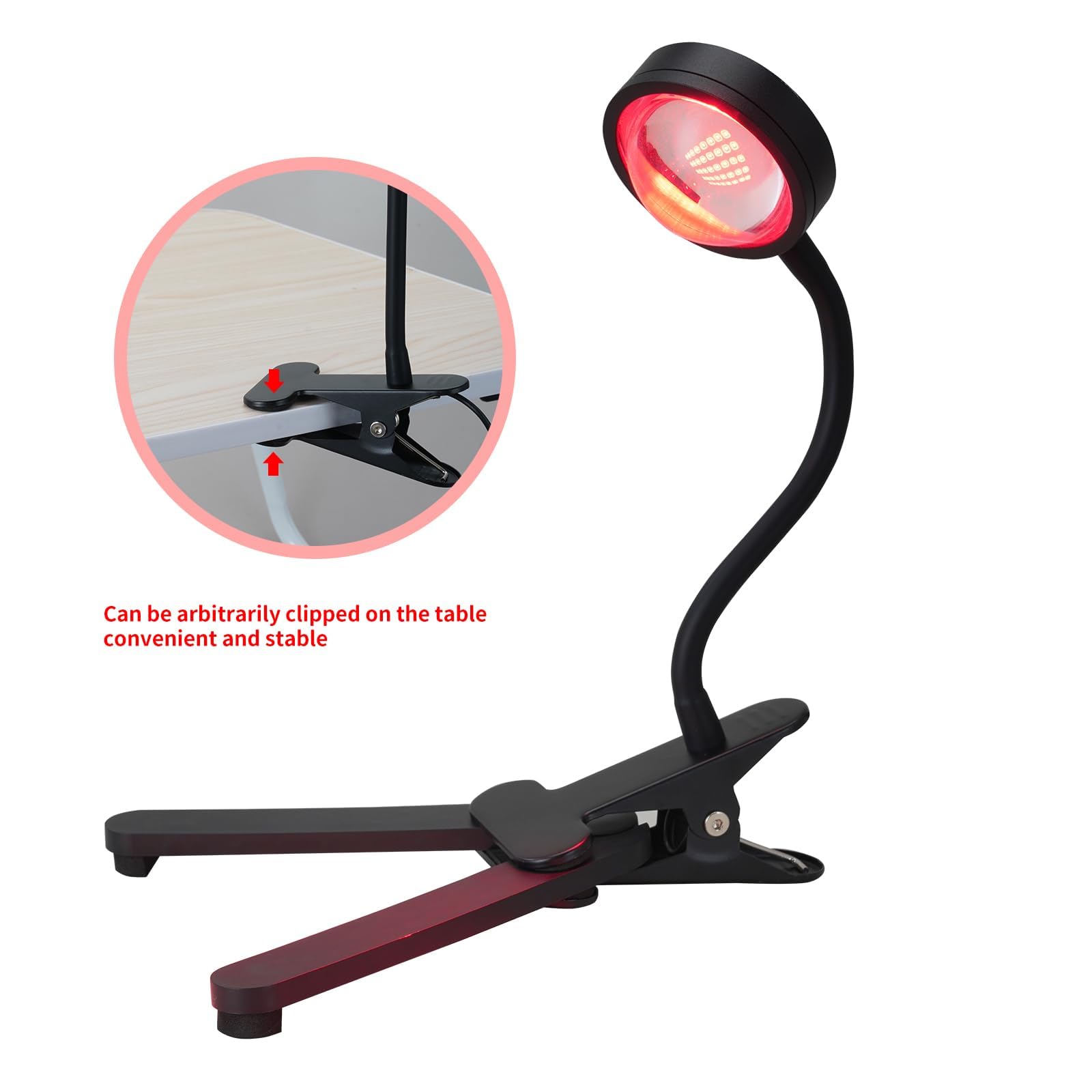 WTINTELL Red Light Therapy for Face, 660nm LED Red Light Therapy Light with Clip, Suitable - AB Mystery